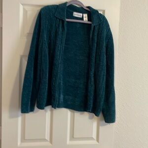 Zip up chenille sweater